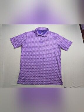 Bogey Bros Golf Polo Shirt Mens XL Purple Send It Performance Short Sleeve
